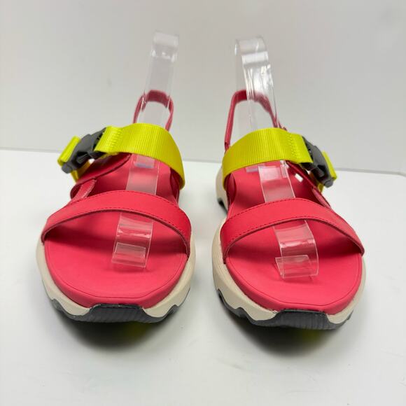 NEW Sorel Kinetic Impact Pink & Neon Yellow Outdoor Performance Sling Sandals - Picture 8 of 11